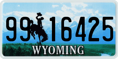 WY license plate 9916425