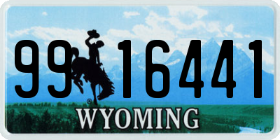 WY license plate 9916441