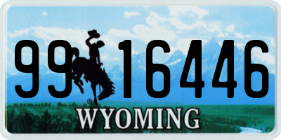 WY license plate 9916446