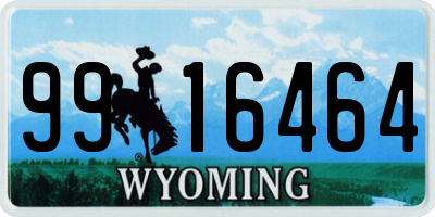 WY license plate 9916464