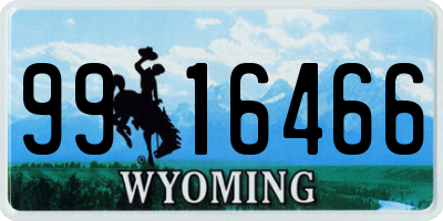 WY license plate 9916466