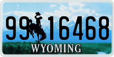 WY license plate 9916468