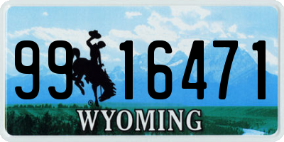 WY license plate 9916471