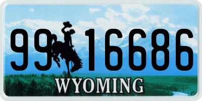 WY license plate 9916686