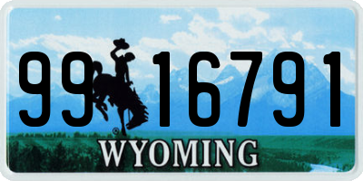 WY license plate 9916791