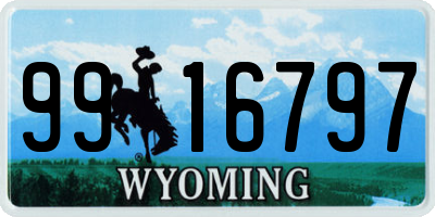 WY license plate 9916797