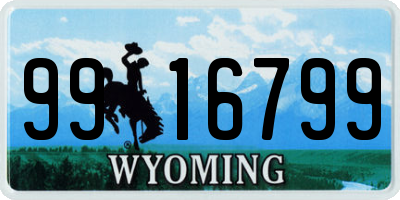 WY license plate 9916799