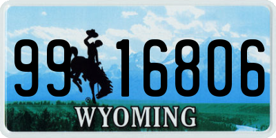 WY license plate 9916806