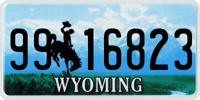 WY license plate 9916823