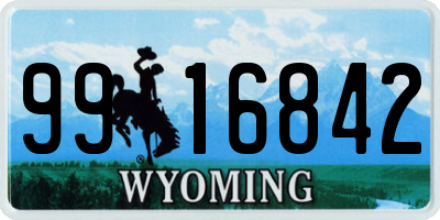 WY license plate 9916842