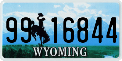 WY license plate 9916844