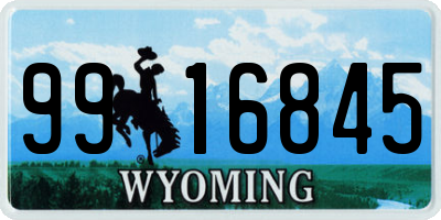 WY license plate 9916845