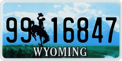 WY license plate 9916847