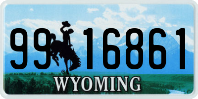WY license plate 9916861