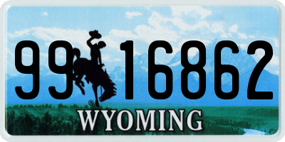 WY license plate 9916862