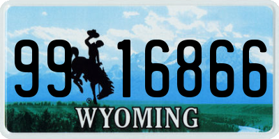 WY license plate 9916866
