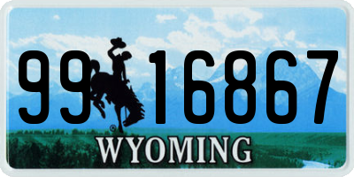 WY license plate 9916867
