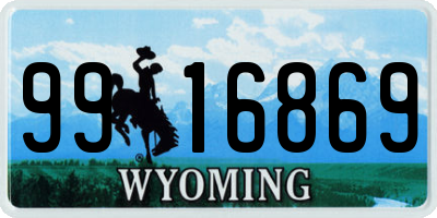 WY license plate 9916869