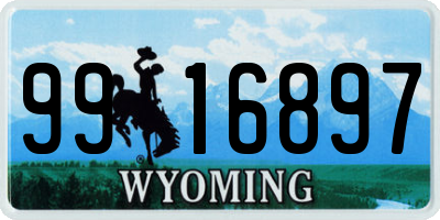 WY license plate 9916897