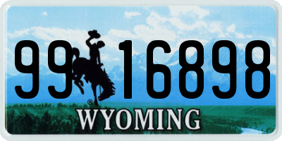 WY license plate 9916898