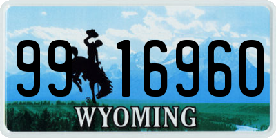 WY license plate 9916960