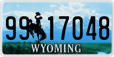 WY license plate 9917048