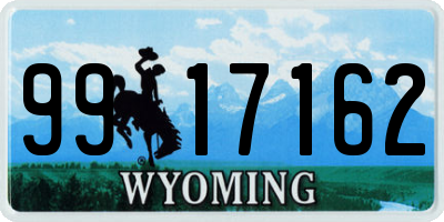 WY license plate 9917162
