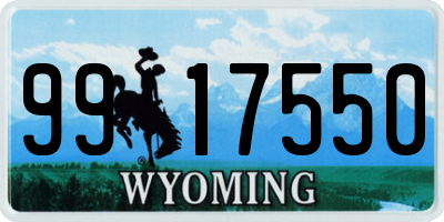 WY license plate 9917550
