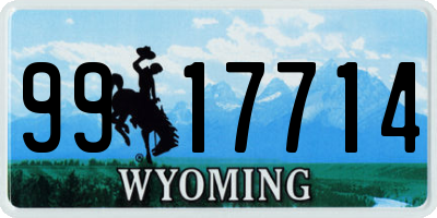 WY license plate 9917714