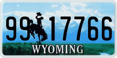 WY license plate 9917766