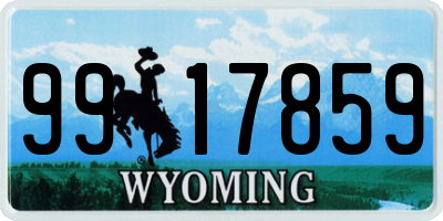 WY license plate 9917859