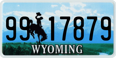 WY license plate 9917879