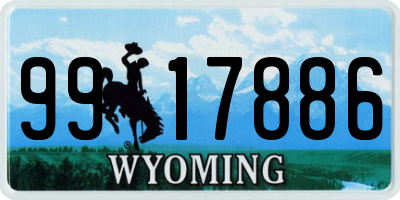 WY license plate 9917886