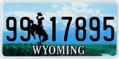 WY license plate 9917895