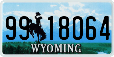 WY license plate 9918064
