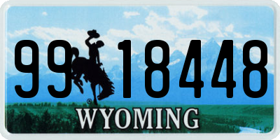 WY license plate 9918448