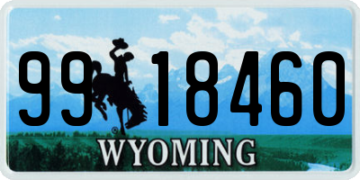 WY license plate 9918460