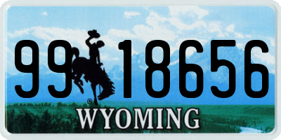 WY license plate 9918656