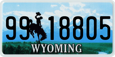WY license plate 9918805