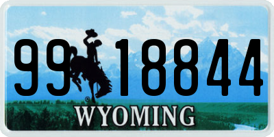 WY license plate 9918844