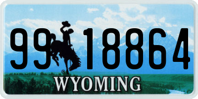 WY license plate 9918864