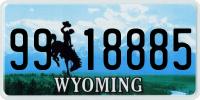 WY license plate 9918885