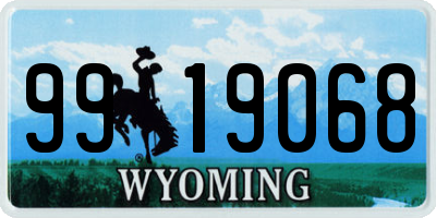 WY license plate 9919068