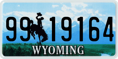 WY license plate 9919164