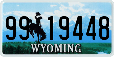 WY license plate 9919448
