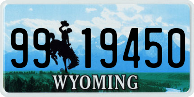 WY license plate 9919450