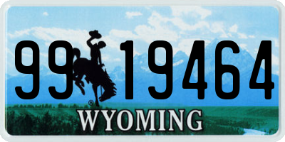 WY license plate 9919464