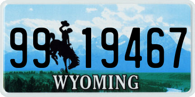 WY license plate 9919467
