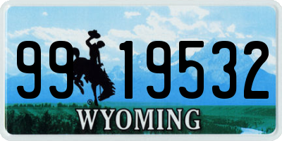 WY license plate 9919532