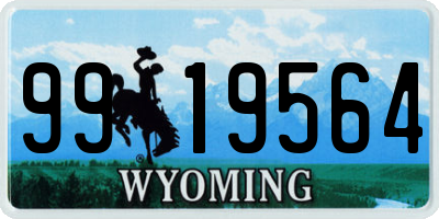 WY license plate 9919564